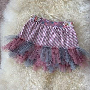 Matilda Jane Skirt with Chickens on it